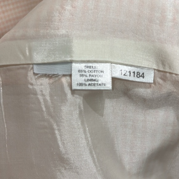 Vintage Ann Taylor Pink Houndstooth Trench coat with Contrasting Trim - Picture 10 of 10